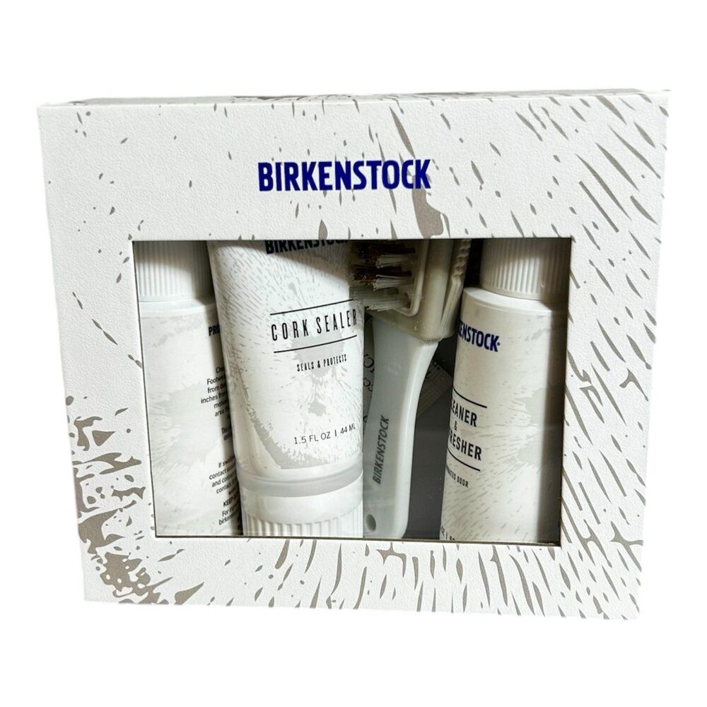 Birkenstock Deluxe Shoe Care Kit #40006 Brush Cork Sealer Water Stain Clean Refr